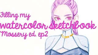 Filling my Mossery watercolour sketchbook — Ep 2 [upl. by Bean]