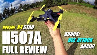 HUBSAN H507A X4 STAR GPS Drone  Full Review  Unboxing Flight Test BEE ATTACK Pros amp Cons [upl. by Aynotan]