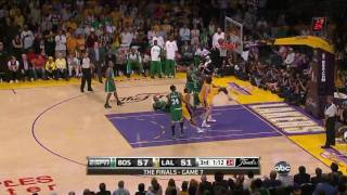 NBA Finals 03062010  G1  Celtics vs Lakers  Ron Artest vs Paul Pierce [upl. by Leotie]