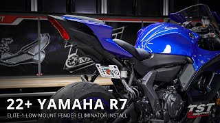 How to install an Elite1 Low Mount Fender Eliminator on a 2022 Yamaha R7 by TST Industries [upl. by Crispen155]