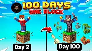 Day 2  One Block  100 days 100 videos  minecraft RK Gaming [upl. by Dahlia]