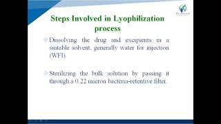 Lecture 29 Lyophilization of Parenteral Products By Payal N Vaja [upl. by Halla]