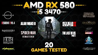 GPU at 100😃  RX 580  i5 3470  Test in 20 Games in 2024 [upl. by Retsehc990]