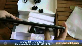 Unboxing Archos 101 G9 1 GHz  Archos Gen9 review part 1 [upl. by Ebony]