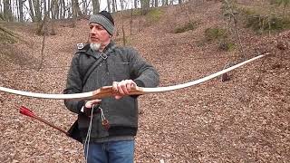 The Stork  bamboo backed hickory bow by bent stick bows [upl. by Ramirolg]