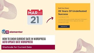 How to Show current date in Wordpress  Auto Update Date Wordpress [upl. by Kenwood701]