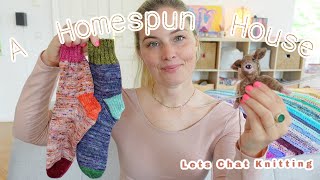 A Homespun House 🧶 Knitting Podcast 🧦Scrappy Socks and Blankets💕✨ [upl. by Polak304]