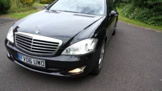 200606 MERCEDES S320 CDI SALOON AUTOMATIC DIESEL OBSIDIAN BLACK MERCLAND NUNEATON [upl. by Valle]