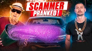 PRANKS DESTROY SCAMMERS LUXURY CAR GLITTER PAYBACK [upl. by Sang]