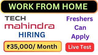 work from home india  Tech Mahindra  easy work from home jobs for students  Jobs [upl. by Ttelrahc]