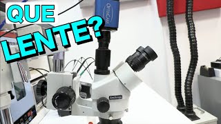 Que LENTE utilizamos en el Microscopio AMSCOPE para la MicroSoldadura [upl. by Cirad693]