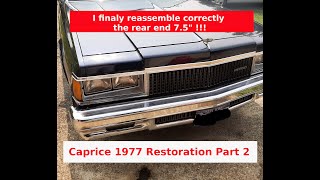 Part 2  chevy restoration Caprice Classic 1977 Reassemble rear end 10 Bolts 75quotchevycaprice [upl. by Mastic]