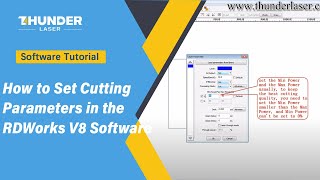 laser cutter software rdworks v8 tutorial 12 How to Set Cutting Parameters [upl. by Reivax241]