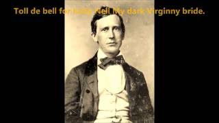 NELLY WAS A LADY lyrics words text STEPHEN FOSTER Nellie Was A Lady trending folk song sing along [upl. by Atikihc]