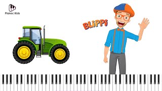 Blippi  The Tractor Song 🎹🚜🎶 Piano Version [upl. by Novoj]