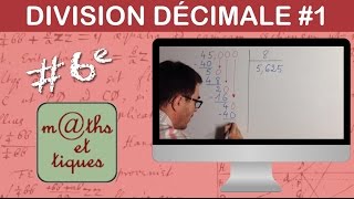 Poser une division décimale 1  Sixième [upl. by Ydnim]