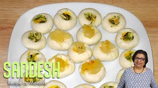 Sandesh Bengali Sweet Recipe by Manjula [upl. by Kathleen]