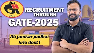 GAIL🔥 Recruitment Through GATE 2025  PSU Through GATE 2025 gate2025 gailpsu gate ❤❤🔥🔥 [upl. by Enihpets]