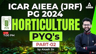 ICAR AIEEA PG JRF 2024  Horticulture Previous Year Question Paper 2  Horticulture By Akash Sir [upl. by Korb465]