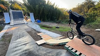 1ST TIME TRYING TO RIDE THE NEW RAMP [upl. by Ellertal]