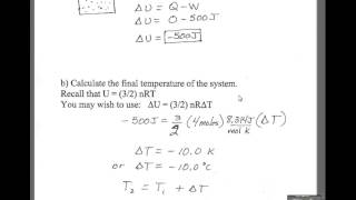 Adiabatic Reversible Expansion of an ideal gas Relation between TPV GTScienceTutorial [upl. by Matusow]