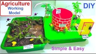 how to make agriculture farming working model inspire science project diy  howtofunda craftpiller [upl. by Gambrill]