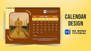 How to Make Calendar In MS Word  Printable Calendar Design [upl. by Jahdol]