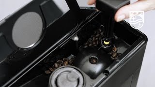 How to adjust grind setting of Super Automatic Coffee Machine  Philips [upl. by Nashoma]