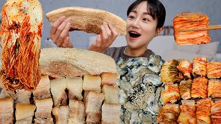 직접 삶은 야들야들한 통수육 먹방★ 김치에 돌돌 말아서 생굴까지 리얼사운드 Boiled Pork amp Kimchi amp Seasoned Raw Oysters MUKBANG ASMR [upl. by Farro]