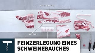 Schwein in Teile zerlegen  Schweinebauch  Metzger Dirk Freyberger Teil 2 [upl. by Daub72]