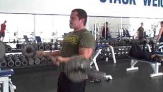 Barbell Curl and Press Hybrid Exercise Combo [upl. by Lateehs]