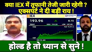 IEX SHARE LATEST NEWS TODAYIEX SHARE ANALYSIS शेठी सर चन्दन सर ने दी बड़ी राय [upl. by Nnyleahs]