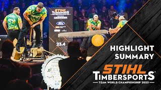 STIHL TIMBERSPORTS® Team World Championship 2023  competition highlights [upl. by Tivad]