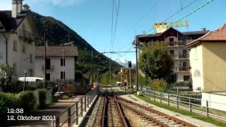 Centovalli railway drivers view 23 LocarnoDomodossola チェントヴァッリ鉄道 [upl. by Lipson]