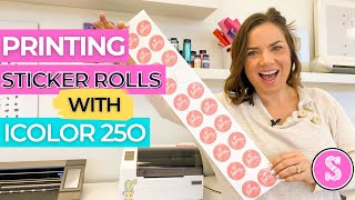 Using iColor 250 as a Sticker Roll Printing Machine [upl. by Maziar341]