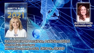 Ginette Blais astrologue Horoscope 2021 en direct du Portail Zen [upl. by Case621]