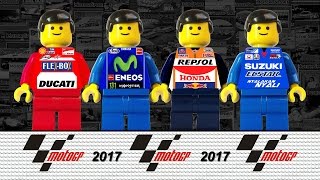 LEGO Moto GP 2017 Qatar • Brick Film tribute Ducati Yamaha Honda Suzuki MotoGP [upl. by Bigot]