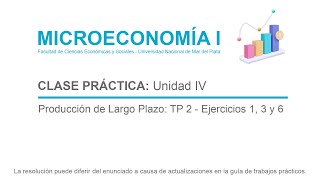 Producción de Largo Plazo TP 2  Ejercicios 1 3 y 6 [upl. by Venita705]