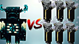 MINECRAFT 30 WARDEN VS 100 EVOKERS FIGHTMINECRAFT MOB BATTLE [upl. by Deadman]