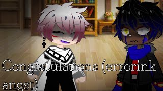 Congratulationserrorink angst lil bit of crossxerror human sans aus  read dec [upl. by Schramke]