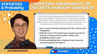 Statistics Probability Using Discrete Random Variables in Filipino [upl. by Fiedling]