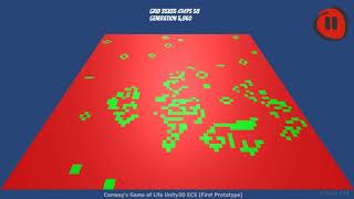 Conways Game of Life in Unity3D Entity Component System ECS [upl. by Macdermot]