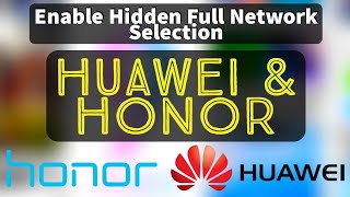 4G LTE Only  Enable All Network  Huawei and Honor [upl. by Ribaudo965]