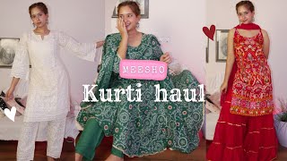 Meesho Haul  HUGE Meesho Kurti Haul  Affordable Meesho Kurta Sets [upl. by Znerol]