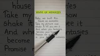 House of Memories Lyrics [upl. by Aubigny]