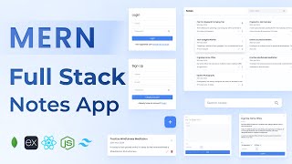 Build a Full Stack Notes App using MERN  MongoDB Express React JS Node JS [upl. by Angil]