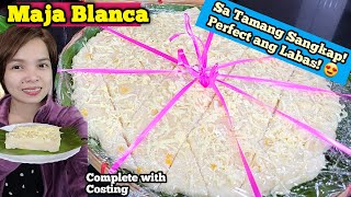 Perfect Maja Blanca sa Bilao PangNegosyo Recipe With Tipid Tips Atbp [upl. by Matta762]