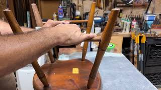 Vintage Stickley cherry wood dining table and chairs repaired and finished [upl. by Thayer]