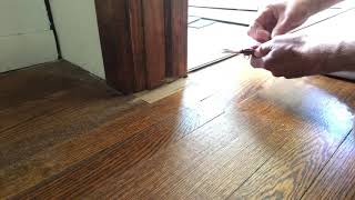 How To Cut Vinyl Plank Flooring Around Door Jambs [upl. by Jochebed522]