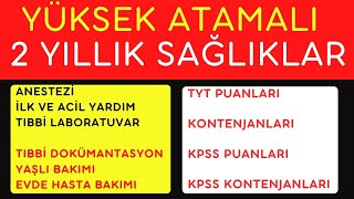 2023 yks sıralamalar Ataması olan iki yıllık sağlık bölümleri puanları sağlık bölümü tercihi [upl. by Lessig]